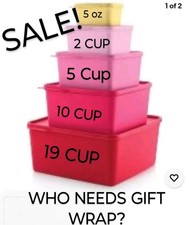 SALE Tupperware Keep Tabs 5pc Containers Nesting Easy Storage 
