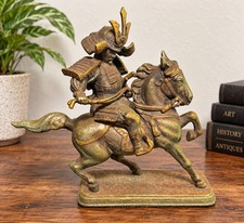 Japanese Bronze Samurai Horsemen Warrior Kusunoki Masashige Statue Masahige picture
