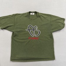 Vintage FUBU Shirt Mens XL Green FB Logo Hip Hop Streetwear Tee Made In USA picture