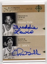 2010 Ultimate Collection Signatures Dual Freddie Lewis Chris Mullin Auto 19/50 picture