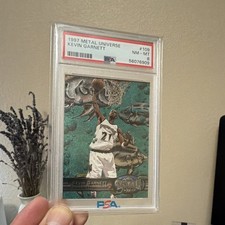 SkyBox 1997-98 Metal Universe Kevin Garnett #109 PSA 8 Timberwolves NBA picture