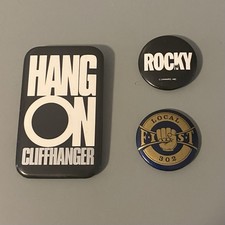 Sylvester Stallone Promo Buttons 1976-Rocky, 1978- F.I.S.T., Hang On Cliffhanger picture