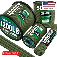 HOKINETY 1200lb Paracord Rope - 4.4mm 15 Strand Nylon Survival Parachute para Co picture
