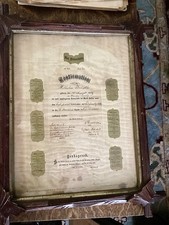 Antique German American Confirmation Certificate Cincinnati Ohio Folk Art Frame picture