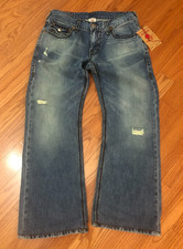 NWT Vintage 2006 True Religion Billy Giant Big T Jeans Y2K USA 34x29.5 Bootcut picture