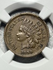 1859 Indian Head Cent. NGC AU-53. First Year Of Issue. picture