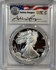 1986-S Proof Silver Eagle PCGS Reagan Legacy Ashley Reagan PR69 picture