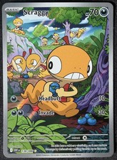 Scraggy 138/086 Holo Illustration Rare White Flare Pokemon Near Mint picture