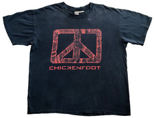 Holy Grail of Rock Relics | Vintage Thrashed Chickenfoot Band Black Tee Men's XL picture