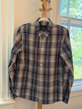 APC Psychedelic blue-beige plaid shirt M picture