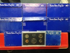 Vintage 8 Set Lot Of 1972-S U.S. Proof Sets Original Coin Collectibles picture