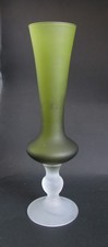 MCM Venetian V.A.M. Vetro Artistico Murano 🥑 Bud Vase Satin Glass Applied Stem picture