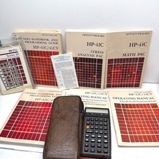 Hewlett-Packard HP-41C/CV Vintage Calculator & Application Manuals As-Is Lot picture