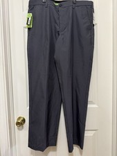 Izod PerformX Men's Golf Pants 36x30 Gray Black Print Flat Front Stretch NWT picture
