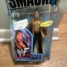 2000 JAKKS PACIFIC WWE WWF FIGURE THE ROCK DWAYNE JOHNSON SMACK DOWN SERIES 5 picture