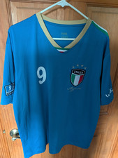 GOL Italy National Team Soccer Jersey Shirt Blue #9 Size XL picture