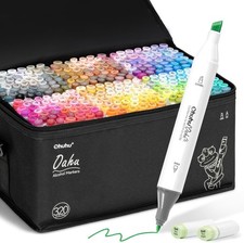 Ohuhu 320 Colors- Chisel & Fine Double Tipped Alcohol Art Markers Refillable Ink picture