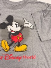 Walt Disney World Mickey Mouse T Shirt Mens XL Gray Classic Mickey Graphic picture