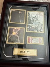 Ted Nugent Autographed Framed Display Signed 1993 Whackmaster Catalog 1994 Tiket picture