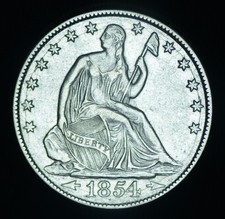 1854-O Seated Liberty Half Dollar Arrows AU - 26598 picture