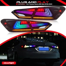 1Set RGB LED Tail Lights For Toyota Camry SE/LE/TRD/XSE/XLE 2018-2024 Rear Lamp picture