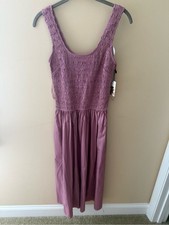 Sincerely Jules smocked purple Maxi purple  size Small NWT picture