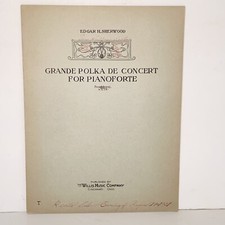 Antique 1910 Grande Polka De Concert Piano Sheet Music by Edgar H Sherwood picture