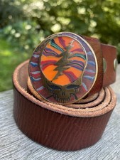 Vintage GRATEFUL DEAD Bob Epstein Pan Galactic Brass Belt Buckle VERY RARE picture