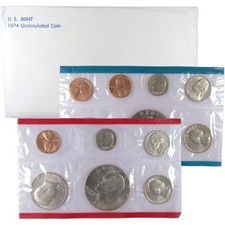 1974 Uncirculated Coin Set U.S Mint Original Government Packaging OGP picture