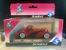 Solido Age d'or Bugatti Atalante 4088 1:43 Diecast Model Car Red/Black NIB RARE picture