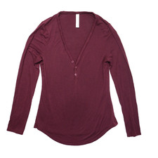 Athleta Nighttime Bliss Sleep Top Burgundy Loungewear Everyday Classic Women S picture