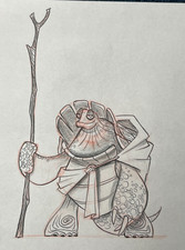 Original Dreamworks Kung Fu Panda Master Oogway Concept Production Art Animation picture