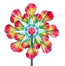 Large Colorful Metal Wind Spinner Outdoor Garden Decor, 3D Kinetic Windmill picture