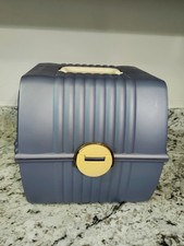 Vintage 1990's Sassaby Large 3 Tier Makeup Case Light Purple Model 103 picture