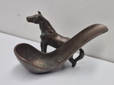Bronze Horse Pipe Stand Holder Vintage Antique circa 1930's-50's picture