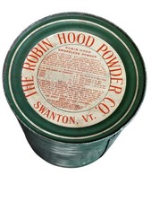 Robin Hood Empty Shotgun Tin Smokeless Powder Antique Advertisement Large 1.7 G picture