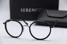 NEW SERENGETI GEARY SP526001RX BLACK AUTHENTIC EYEGLASSES W/CASE 52-21 picture
