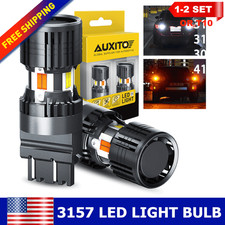 2-4x 3157/4114K Error-Free Switchback LED White Amber Turn Signal/DRL Light Bulb picture