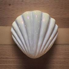 Vintage iridescent Clam Shell Catchall | Seashell Tray | Soap dish | Jewelry picture