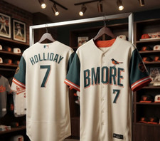 New Baltimore Orioles Jackson Holliday #7 City Connect Stitched Baseball Jersey picture