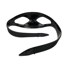 Silicone Scuba Dive Snorkeling Mask Strap Replacement - Black Silicone 7/8