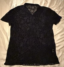 Men’s SHEIN Transparent Cheetah Print Polo Size XXL picture