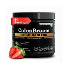 ColonBroom Premium Psyllium Husk Fiber Powder, Strawberry, 30 Servings picture