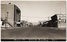 real photo Grand Junction CO - Main Street theatre theater 1950s postcard RPPC picture