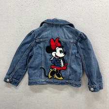 Baby GAP Disney Denim Jacket Girls 4 Toddler Blue Jean Minnie Mouse Classic picture