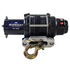VIPER Midnight UTV/ATV 3000lb Winch Kit 1.1 HP 50ft Black Synthetic Rope Winch picture