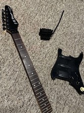 80s Super Strat Parts Lot, EMG Designed Loaded Pickguard, Licensed Floyd, Neck picture