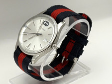 Gucci G-Timeless Silver Dial Blue and Red Nylon Strap Watch 38mm YA1264237 picture