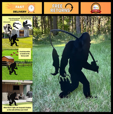 Funny Bigfoot Garden Stake Metal Sign - Sasquatch Yard Art Decoration, Outdoor S picture