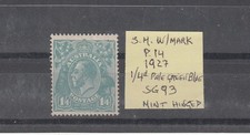 1927 KGV 1/4d Pale-Green-Blue Small Multiple W/mark  perf 14. SG93  Mint Cheap picture